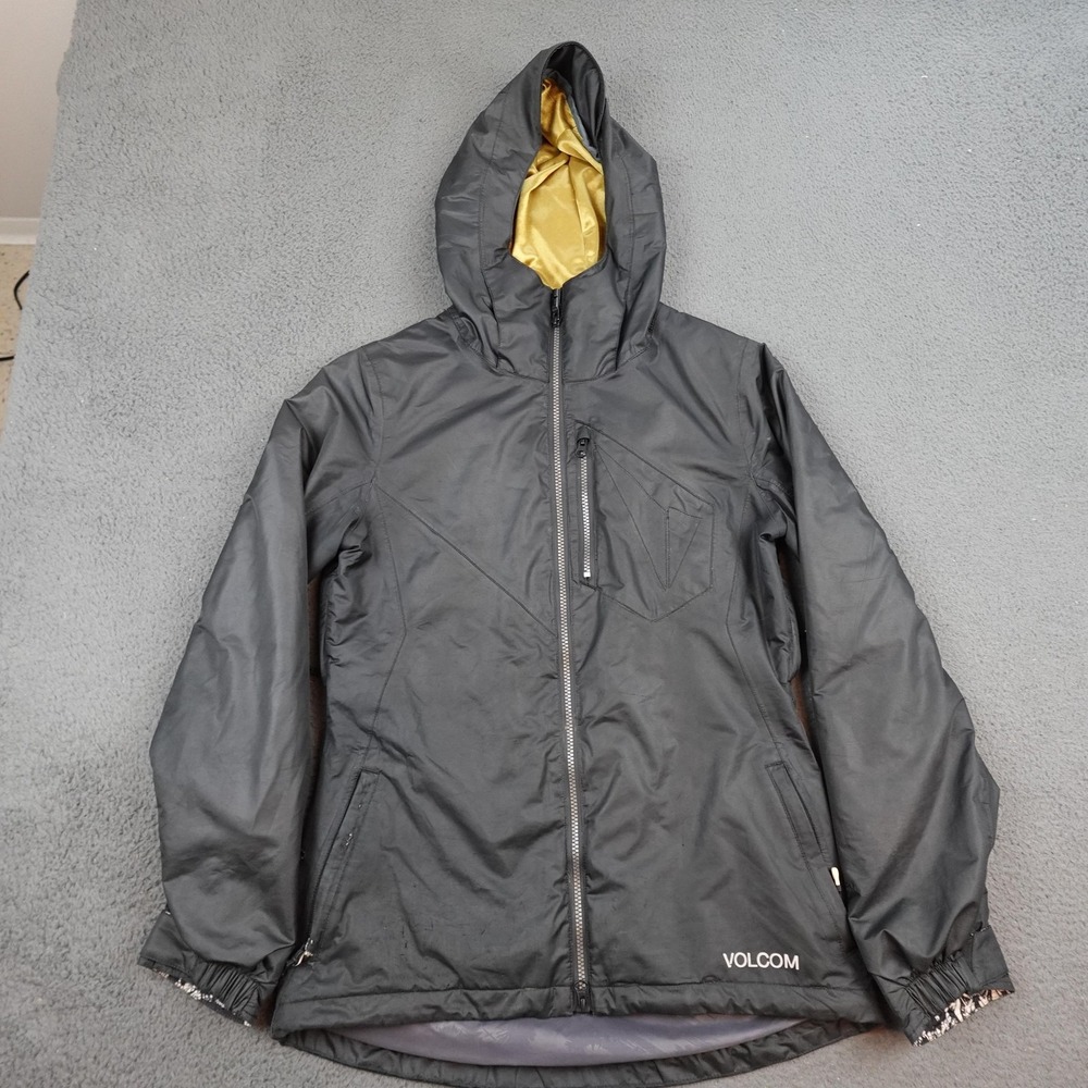 Volcom Jacket Womens Medium Hooded Full Zip TDS Thermal Insulated EQS Snowboard